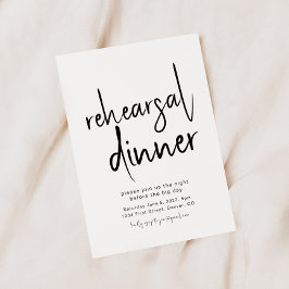 Eenvoudige en elegante repetitie diner uitnodiging