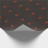 Eenvoudige en elegante rode en zwarte kerst cadeaupapier (Hoek)