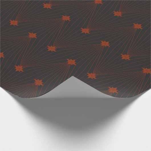 Eenvoudige en elegante rode en zwarte kerst cadeaupapier (Hoek)