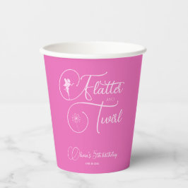 Eenvoudige En Elegante Roze Fee Papieren Bekers