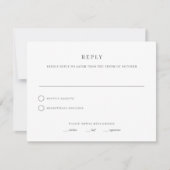 Eenvoudige en elegante RSVP Reply Kaart (Voorkant)