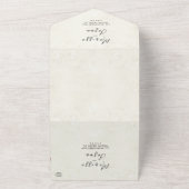 Eenvoudige en elegante rustieke Beige bruiloft All In One Uitnodiging (Buitenkant)