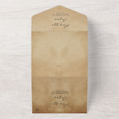 Eenvoudige en elegante rustieke bruiloft all in one uitnodiging (Buitenkant)