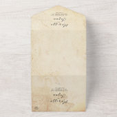 Eenvoudige en elegante rustieke stenen bruiloft all in one uitnodiging (Buitenkant)