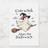 Eenvoudige en elegante Schattigee heks eerste Hall Wijn Etiket (Enkel label)