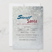 Eenvoudige en elegante sneeuwvlokken Secret Santa  Kaart (Voorkant)