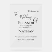 Eenvoudige en elegante Spring Summer Wedding Acryl Bord (Voorkant)