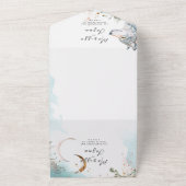 Eenvoudige en elegante sprookje bruiloft all in one uitnodiging (Buitenkant)