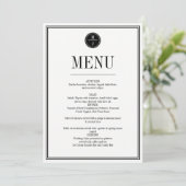 Eenvoudige en elegante stemmenkaart menu (Staand voorkant)