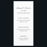 Eenvoudige en elegante stemmenkaart menu<br><div class="desc">Waterverf Floral Wedding Collectie Eenvoudige Menu Kaart, beschikt over traditionele tekst op een witte achtergrond.</div>