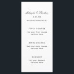 Eenvoudige en elegante stemmenkaart menu<br><div class="desc">Waterverf Floral Wedding Collectie Eenvoudige Menu Kaart,  beschikt over traditionele tekst op een witte achtergrond.</div>