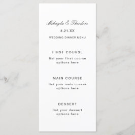 Eenvoudige en elegante stemmenkaart menu