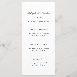 Eenvoudige en elegante stemmenkaart menu