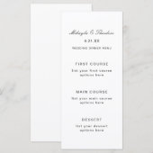 Eenvoudige en elegante stemmenkaart menu (Voorkant / Achterkant)