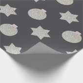 Eenvoudige en elegante sterren en siervoorwerpen cadeaupapier (Hoek)