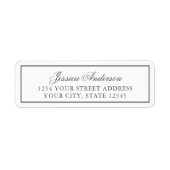 Eenvoudige en elegante tekst met grijze rand etiket (Voorkant)