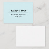 Eenvoudige en elegante tekst Sjabloon | Licht blau (Voorkant / Achterkant)