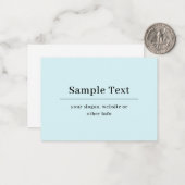 Eenvoudige en elegante tekst Sjabloon | Licht blau (Voorkant / Achterkant in situ)