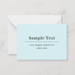 Eenvoudige en elegante tekst Sjabloon | Licht blau