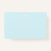 Eenvoudige en elegante tekst Sjabloon | Licht blau Badge (Achterkant)