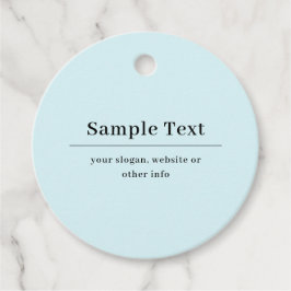 Eenvoudige en elegante tekst Sjabloon | Licht blau Bedankjes Labels