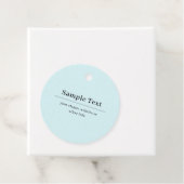 Eenvoudige en elegante tekst Sjabloon | Licht blau Bedankjes Labels (In situ)