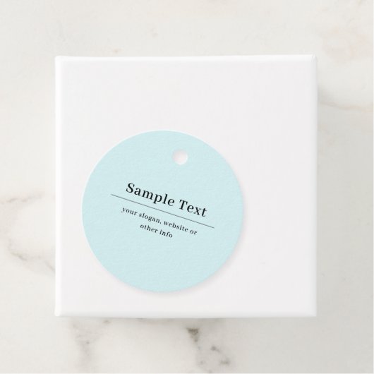 Eenvoudige en elegante tekst Sjabloon | Licht blau Bedankjes Labels (In situ)