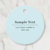 Eenvoudige en elegante tekst Sjabloon | Licht blau Bedankjes Labels (Voorkant)