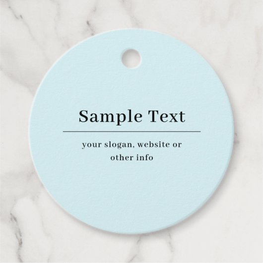 Eenvoudige en elegante tekst Sjabloon | Licht blau Bedankjes Labels (Voorkant)