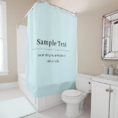 Eenvoudige en elegante tekst Sjabloon | Licht blau Douchegordijn (In situ)