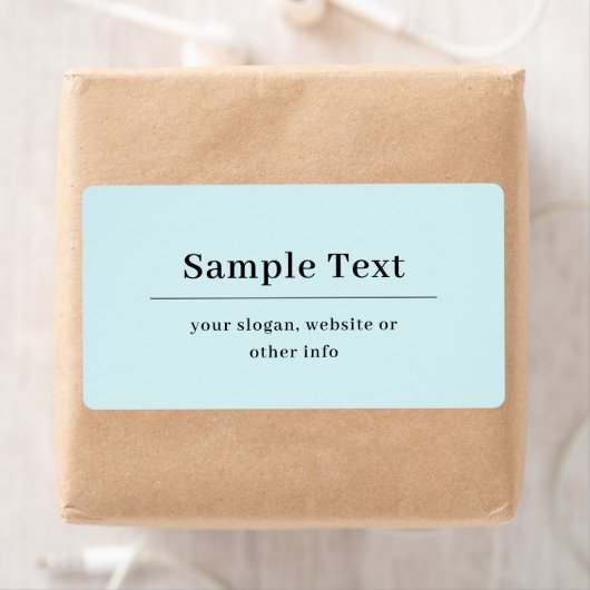 Eenvoudige en elegante tekst Sjabloon | Licht blau Etiket (Insitu)