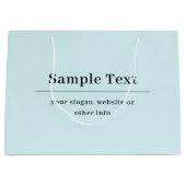 Eenvoudige en elegante tekst Sjabloon | Licht blau Groot Cadeauzakje (Voorkant)
