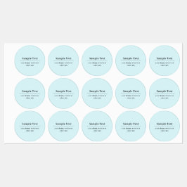 Eenvoudige en elegante tekst Sjabloon | Licht blau Labels