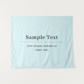 Eenvoudige en elegante tekst Sjabloon | Licht blau Wandkleed (Voorkant (horizontaal))