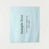 Eenvoudige en elegante tekst Sjabloon | Licht blau Wandkleed (Voorkant)