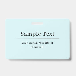 Eenvoudige en Elegante Tekst Sjabloon | Lichtblauw Badge