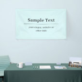 Eenvoudige en Elegante Tekst Sjabloon | Lichtblauw Spandoek (Beurs)