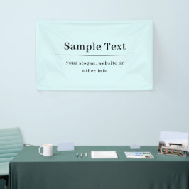 Eenvoudige en Elegante Tekst Sjabloon | Lichtblauw Spandoek