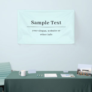Eenvoudige en Elegante Tekst Sjabloon   Lichtblauw Spandoek