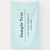 Eenvoudige en Elegante Tekst Sjabloon | Lichtblauw Spandoek (Verticaal)