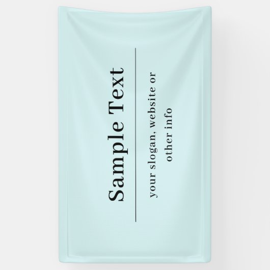 Eenvoudige en Elegante Tekst Sjabloon | Lichtblauw Spandoek (Verticaal)