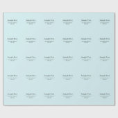 Eenvoudige en elegante tekstsjabloon | Lichtblauw Cadeaupapier (Vlak)