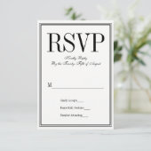 Eenvoudige en Elegante Trouw RSVP Kaart (Staand voorkant)