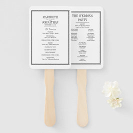 Eenvoudige en Elegante Trouwceremonie Programma Wa Handwaaier