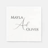 Eenvoudige en elegante trouwnamen met servetten (Voorkant)
