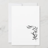 Eenvoudige en elegante trouwuitnodiging kaart (Achterkant)