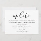 Eenvoudige en elegante trouwupdatekaart kaart (Voorkant)