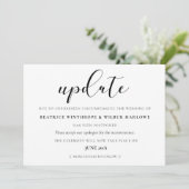 Eenvoudige en elegante trouwupdatekaart kaart (Staand voorkant)