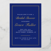 Eenvoudige en elegante Typografie Folie Uitnodigin Folie Uitnodiging (Voorkant)