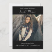 Eenvoudige en elegante uitnodiging tot het Afstude (Voorkant)